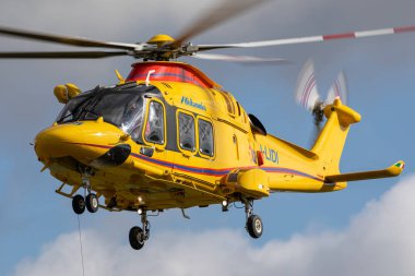 Şimdi Targ, Polonya - 11.10.2019 Agusta Westland Aw169 Nowy Targ Havalimanı 11.10.2019 Nowy Targ, Polonya