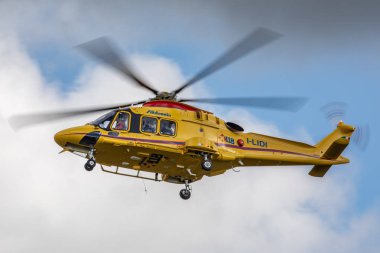 Şimdi Targ, Polonya - 11.10.2019 Agusta Westland Aw169 Nowy Targ Havalimanı 11.10.2019 Nowy Targ, Polonya