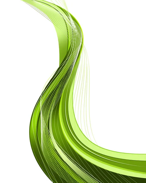 Abstract Curved Lines Ornaments Green Soft Texture — Stock Vector