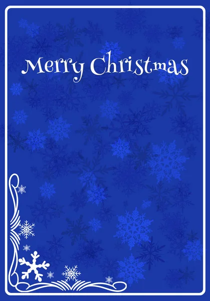 Tarjeta Feliz Navidad Con Copos Nieve — Archivo Imágenes Vectoriales
