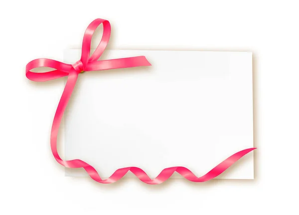 Decorative Frame Tag Long Pink Ribbon — Stock Photo, Image