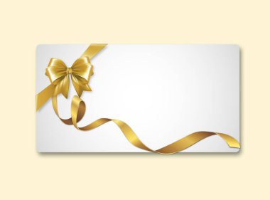 Hediye kartı notlar altın şerit ile