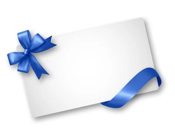 Geschenkgutscheine Mit Blauem Band — Stockfoto