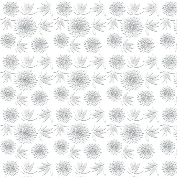 White Pattern Flowers Silhouettes — Stock Photo, Image