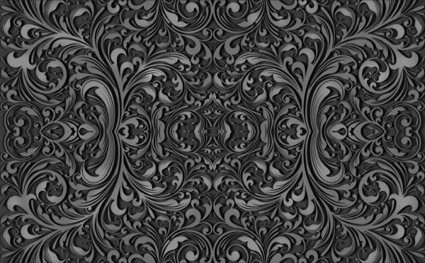 Wood Pattern Grey Flowers Wallpaper — Stock Photo, Image