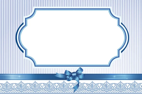 Notas Cartão Presente Com Fita Azul — Fotografia de Stock