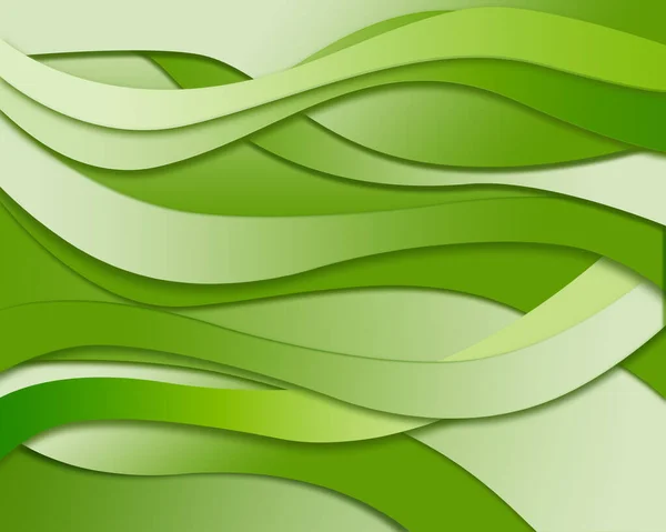 長い緑色の線の波 — ストック写真