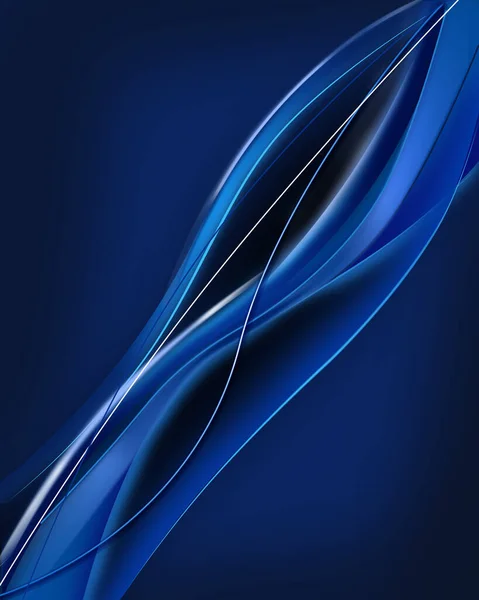 波のある抽象的な青の背景 — ストック写真