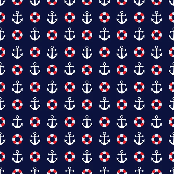 Pattern Anchors Ship Belt Blue Background — Stock Photo, Image