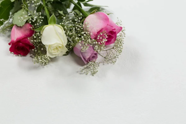 Close Flower Bouquet White Background — Stock Photo, Image