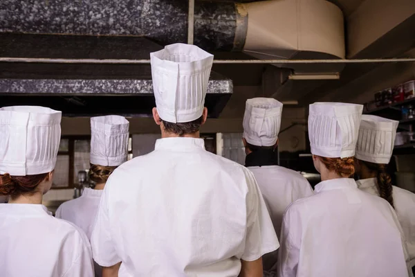 Group Chefs Standing Together Kitchen Hotel — Stock Photo, Image