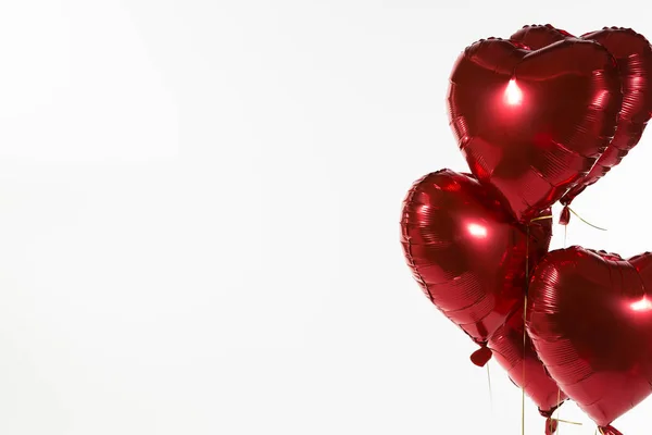 Detail Valentine Balóny Proti Bílým Pozadím — Stock fotografie