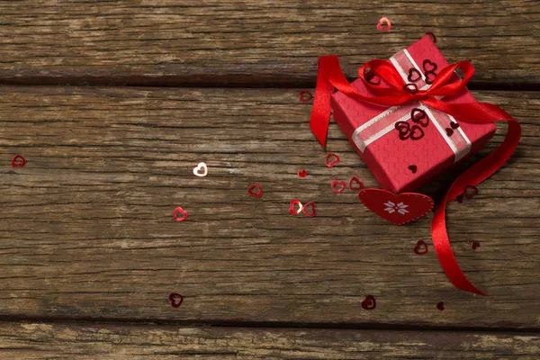 Decoración Regalo Forma Corazón Sobre Tabla Madera — Foto de Stock