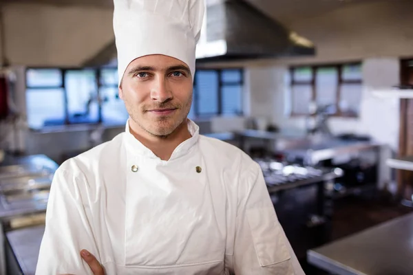 Retrato Del Chef Masculino Pie Cocina Del Hotel —  Fotos de Stock