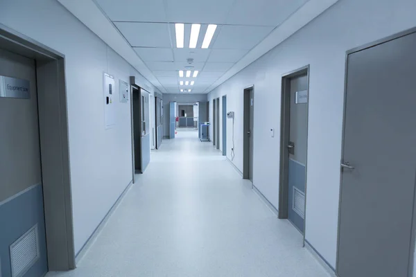 Empty Modern Corridor Hospital — Stock Photo, Image