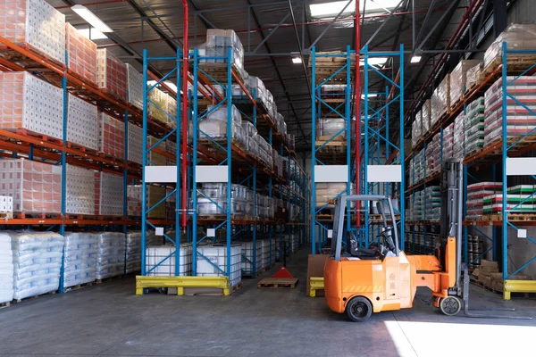 Goods Materials Arranged Rack Warehouse — Stock Photo, Image