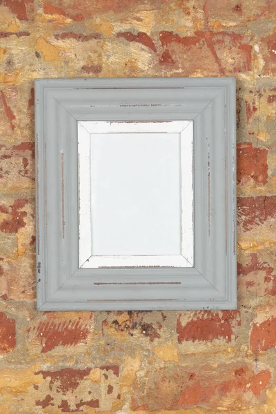 Blank Picture Frame Hanging Brick Wall — Stock Photo, Image