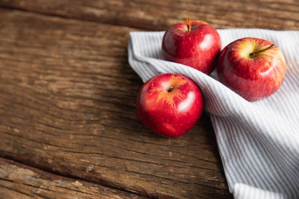 Höstäpple Skörd Platt Låg Träbord — Stockfoto