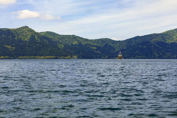 Turist Båt Sjön Ashi Hakone Japan — Stockfoto