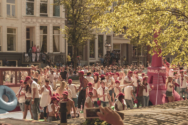 Amsterdam, Netherlands - August 3, 2013: A vintage color tone pi