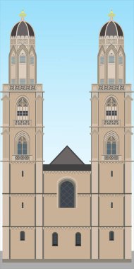 Zürih'te grossmunster Kilisesi