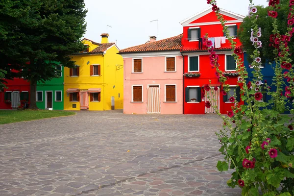 Casas en Isla de Burano — Foto de Stock