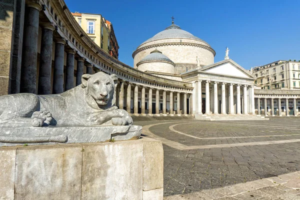 Piazza del plebiscito v Neapoli — Stock fotografie