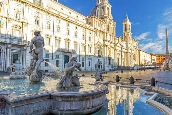 Brunnen am Platz navona — Stockfoto