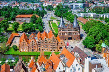 Historic town of Lubeck clipart