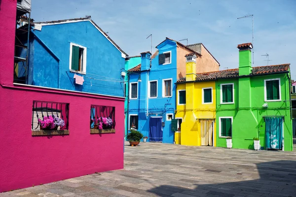 Isla de Burano en Venecia — Foto de Stock