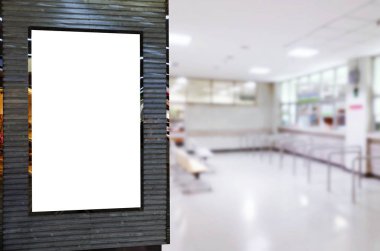boş reklam ışıklı alay ya da billboard bekleyen bölgedeki metin mesajı veya medya içerik için ödeme para için vitrin ve kasiyer eczane sayaç Hastanesi Tıp almak