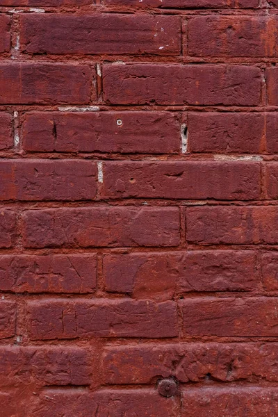 Kırmızı Tuğla Duvarın Duvar Veya Dokusu — Stok fotoğraf