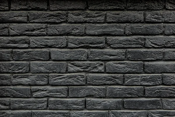 Siyah Tuğla Duvar Siyah Eski Tuğla Duvar — Stok fotoğraf