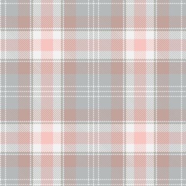 Tartan seamless modeli. Gri ve pembe kareli. Tartan flanel arka plan. Trendy fayans illüstrasyon duvar kağıtları için
