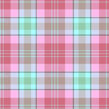 Tartan seamless modeli. Nane ve pembe kareli. Tartan flanel arka plan. Trendy fayans illüstrasyon duvar kağıtları için