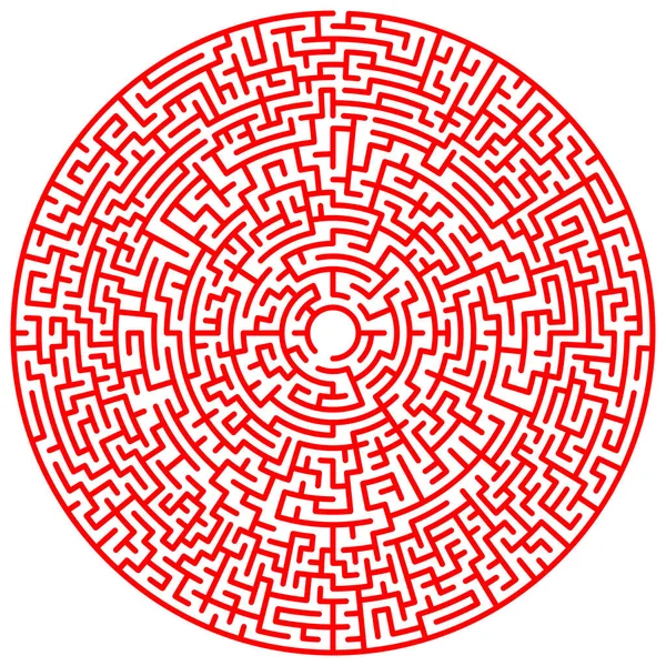 Cercle Labyrinthe Labyrinthe Symbole Labyrinthe Isolé Sur Fond Blanc Labyrinthe — Image vectorielle