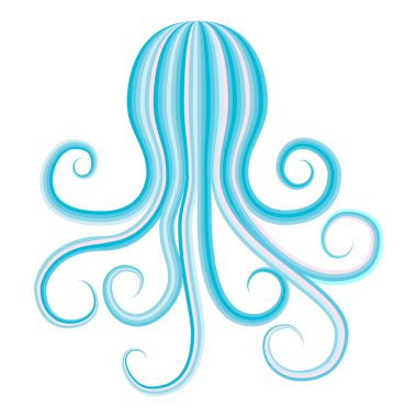 Ahtapot siluet şeffaf arka plan üzerinde vintage tarzı. Akvaryum ahtapot vektör simgesi. Ahtapot logo vektör. Vektör ahtapot çizim. Hayvan siluet. Siluet kalamar vektör.