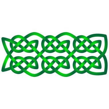 Celtic Knot shamrock süsleme. Geleneksel Ortaçağ kare desen illüstrasyon. Kenarlık veya çerçeve olarak İskandinav veya Celtic süsleme