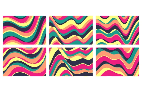 Abstrakta trendiga färg illustration med vågor. Färgglada design layout för banners, presentationer och flyers. — Stock vektor