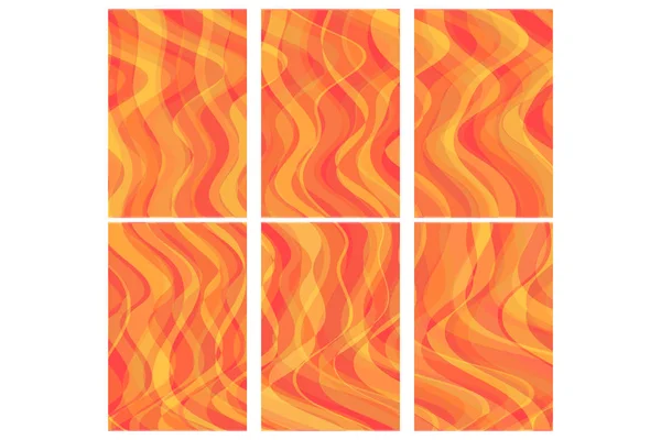 Abstract ilustração de cor moderna conjunto com ondas. Layout de design colorido para banners, apresentações e folhetos . —  Vetores de Stock