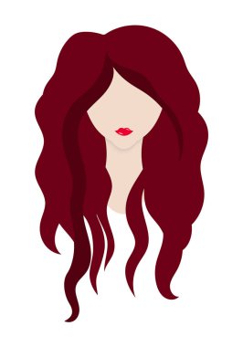 Beyaz zemin üzerinde kağıt sanat. Moda ve stil. Güzellik kız. Vektör moda kroki. Anahat çizme. Uzun saçlı kroki tarzı. Güzellik Salonu. Sevimli kız moda.