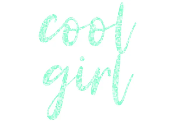 Shirt Tryck Girl Power Citat Doodle Vektorillustration Mall För Banner — Stock vektor