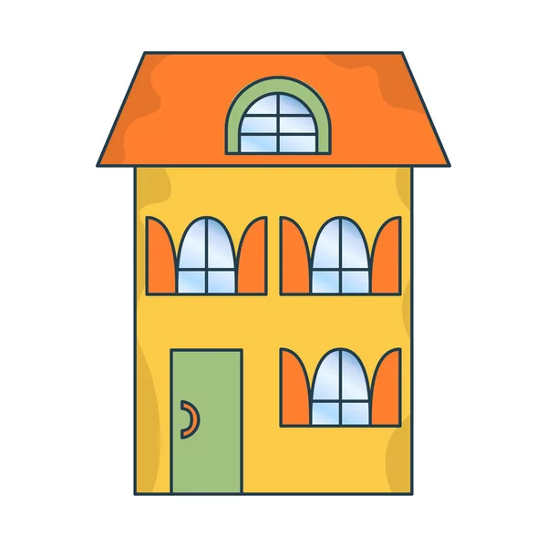 Maison Dessin Animé Illustration Vectorielle Isolée Concept Investissement Immobilier Élément — Image vectorielle