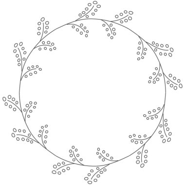 Doodle illüstrasyon. El çizilen çerçeve. Doodle çelenk Vintage kümesi. Herhangi bir amaç için büyük tasarım. İzole vektör. Elle çizilmiş doodle. Vektör çiçek tasarım kartı. Sketch vektör çizim.