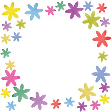 Modern suluboya renkli resimde beyaz zemin üzerinde. Dekorasyon öğesi. Çiçek illüstrasyon. Grafik tasarım öğesi.