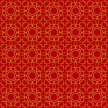 Kırmızı ve altın çin geleneksel desen koleksiyonu. Soyut asya arka plan. Dekoratif çin duvar kağıdı. Duvar kağıdı için sonsuz doku, desen dolgular, web sayfası arka plan, yüzey dokular.