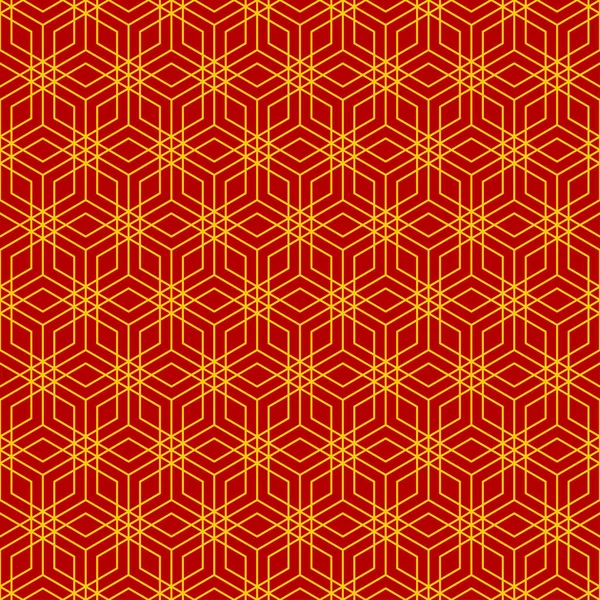 Colección de patrones tradicionales chinos rojos y dorados. Fondo asiático abstracto. Papel pintado chino decorativo. Textura infinita para papel pintado, relleno de patrones, fondo de página web, texturas superficiales . — Vector de stock
