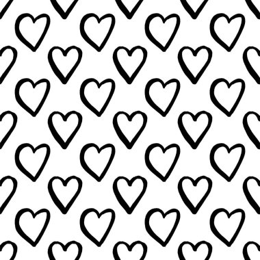 Retro pürüzsüz desen. İzole kalp taşıyıcısı. Modern basit tasarım. Soyut şablon. Şablon tasarım elemanı. Klasik arka plan. Vektör illüstrasyon sanatı. Kalpli soyut arkaplan.