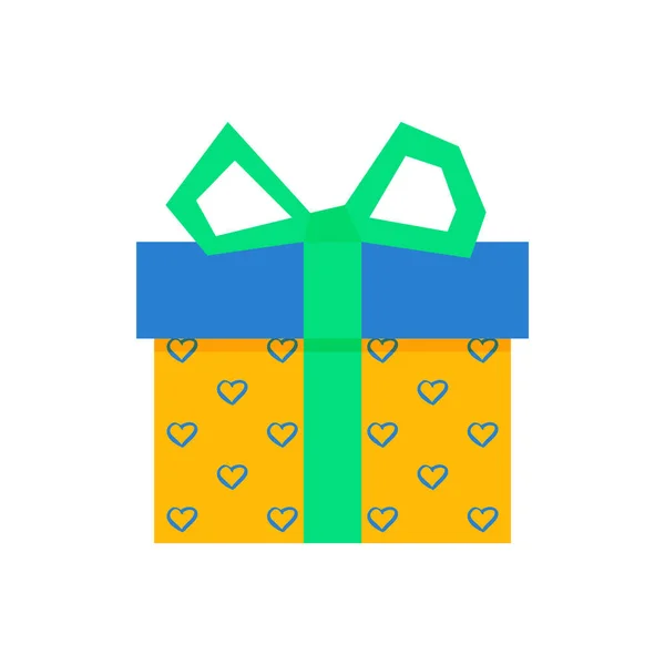 Forma de objeto vector. Vector sorpresa caja de regalo. Diseño de icono de regalo. Decoración de Navidad. Aniversario, cumpleaños. Diseño ilustrativo colorido. Ilustración aislada. Tarjeta de felicitación plantilla. Símbolo sorpresa . — Vector de stock