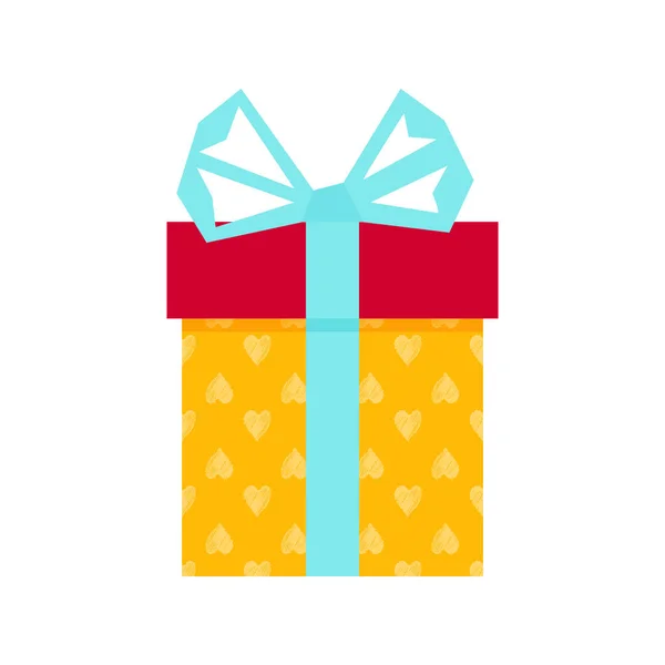 Forma de objeto vector. Vector sorpresa caja de regalo. Diseño de icono de regalo. Decoración de Navidad. Aniversario, cumpleaños. Diseño ilustrativo colorido. Ilustración aislada. Tarjeta de felicitación plantilla. Símbolo sorpresa . — Vector de stock